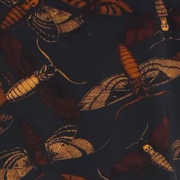 NEW MEN'S HOT TOPIC GRUNGE MOTH WOVEN BUTTON-UP SHIRT SZ M SKULLS
